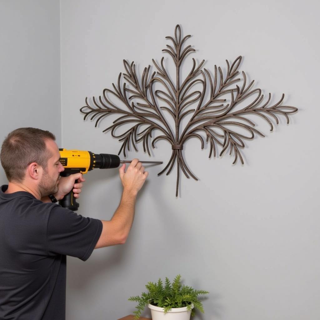 Installing a Metal Wall Sculpture