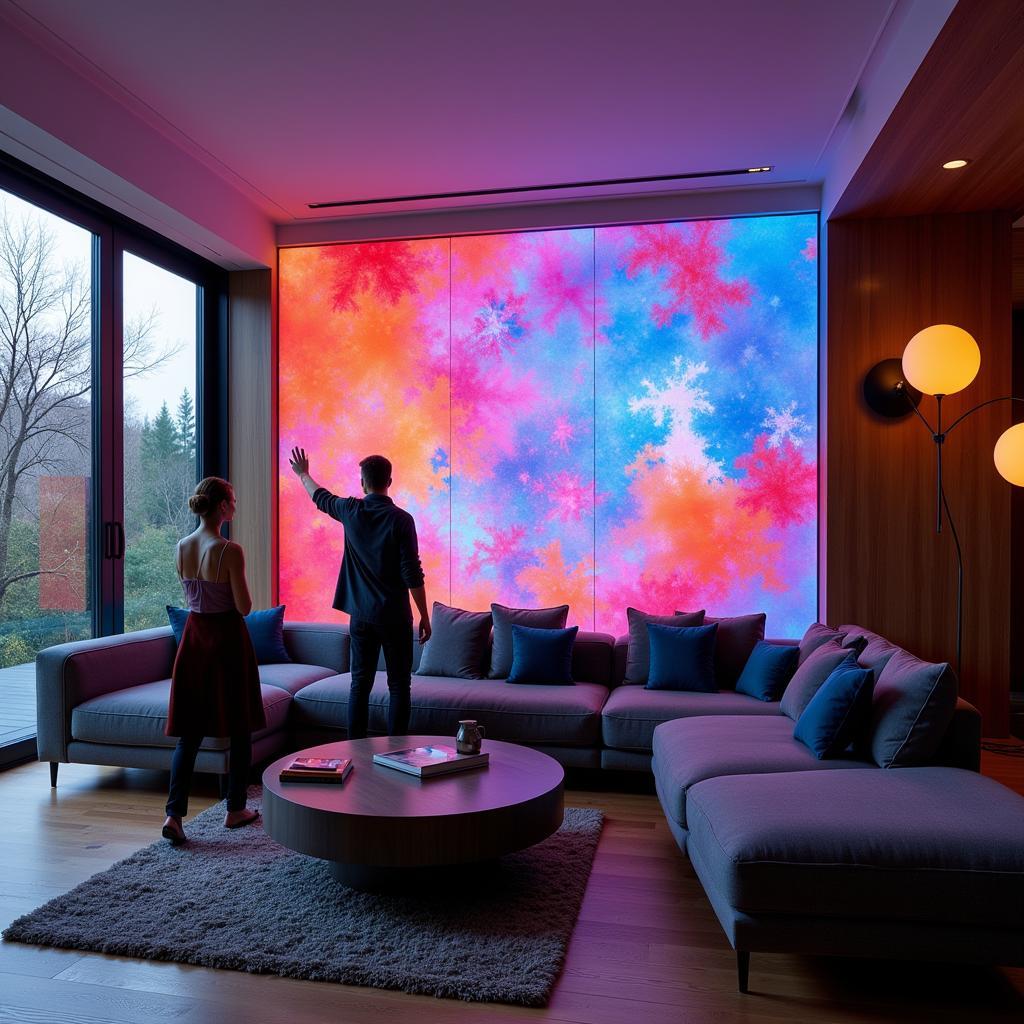 Interactive Wall Art in a Home Setting