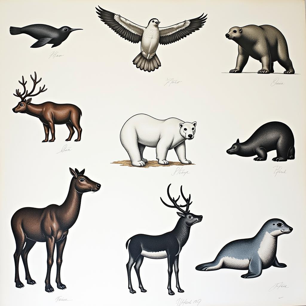 Inuit Art Prints Depicting Arctic Wildlife