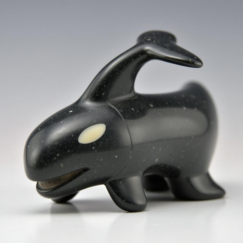 Inuit Killer Whale Carving in Arctic Art