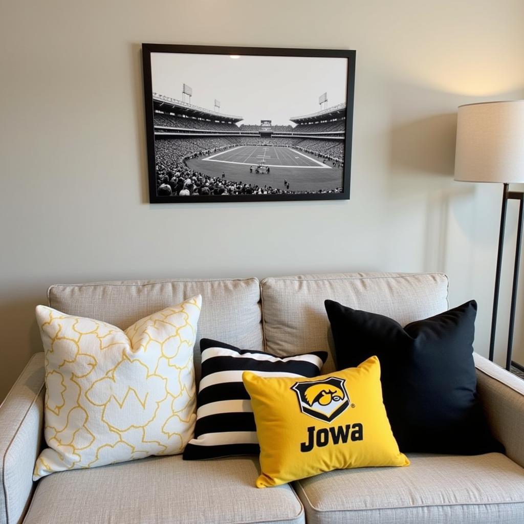 Iowa Hawkeye Themed Living Room