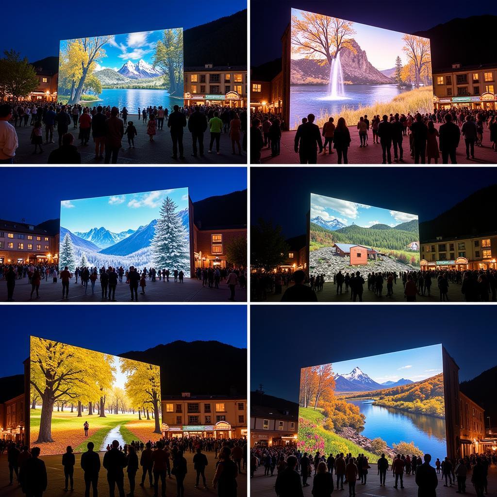 Digital art installations at the Jackson Hole Art Festival