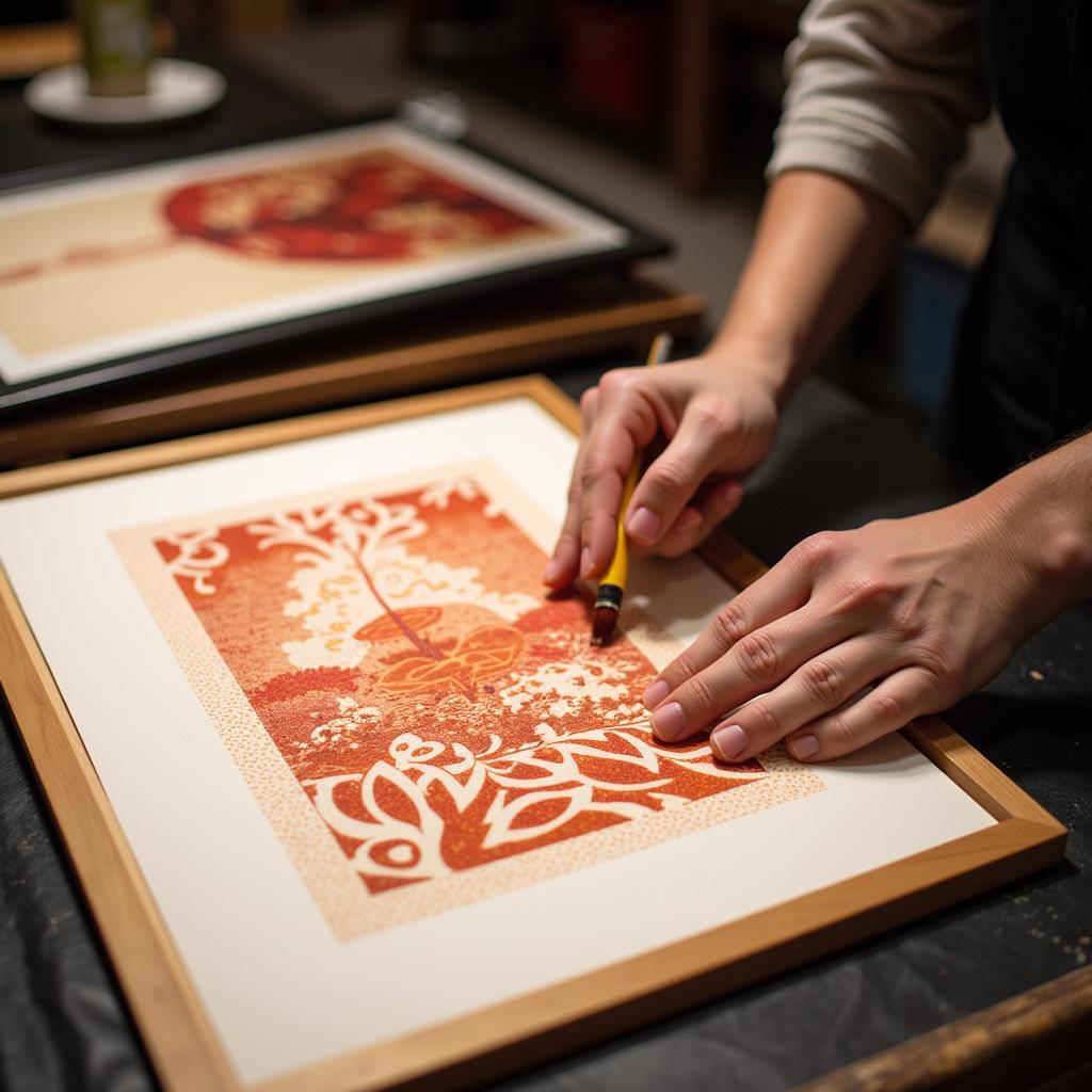 Japanese Silk Screen Printing Process