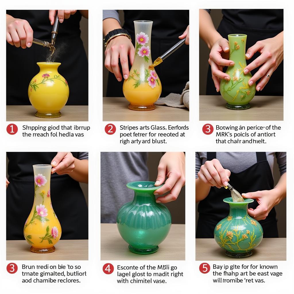 Jasmine Art Glass Vase Making Process