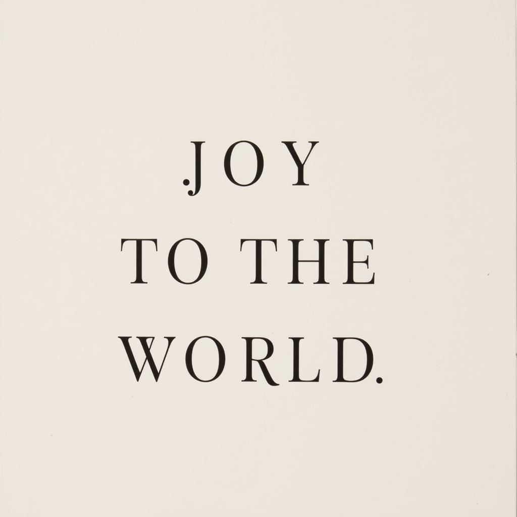 Joy to the World Typography Wall Art