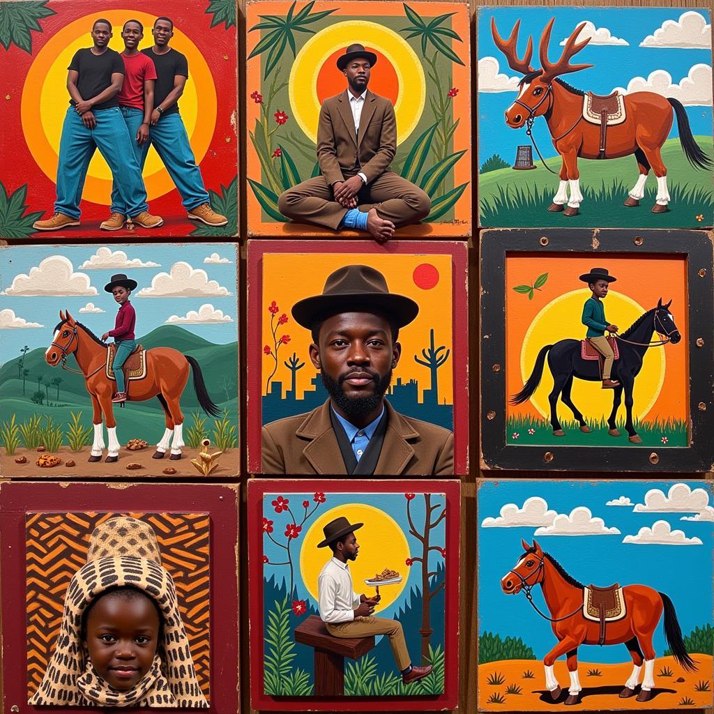 Kermit Oliver's art demonstrating a fusion of African and Western influences