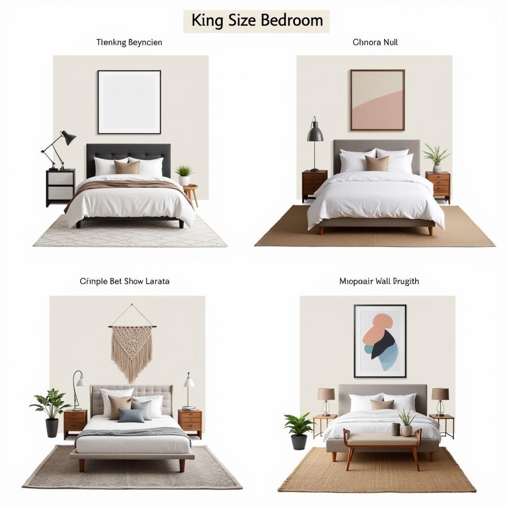 King size bedroom art styles: illustrating various themes from minimalist to bohemian, showcasing how art can reflect individual personalities.