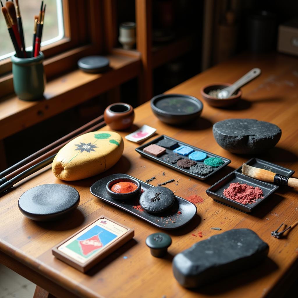 Traditional Korean Painting Supplies Set