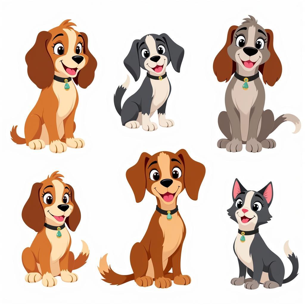 Lady and the Tramp Characters Clip Art Set