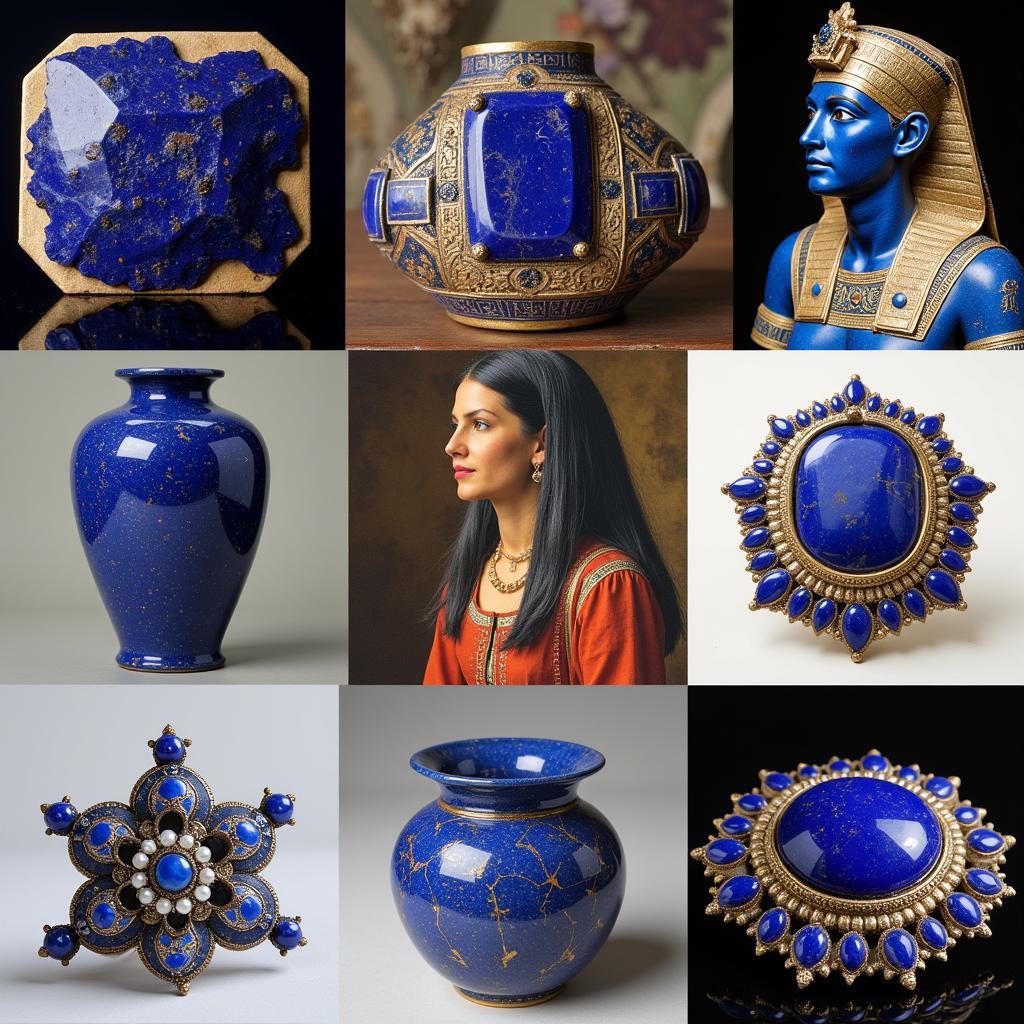 Lapis lazuli in various art forms and artifacts