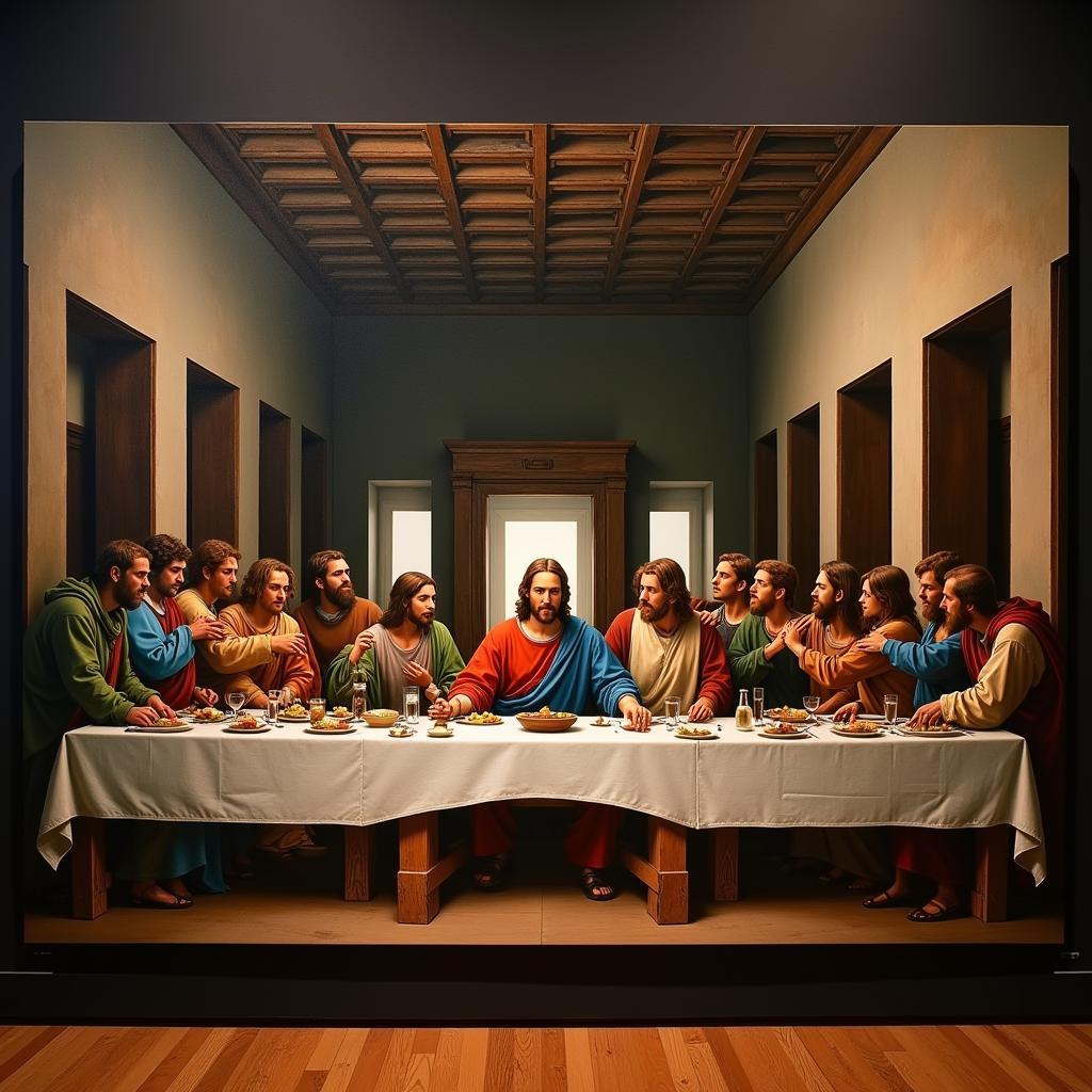 Large Christian Art Depicting The Last Supper