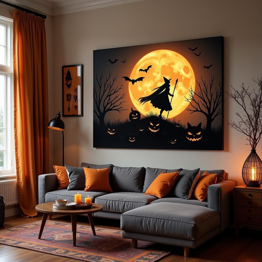 Displaying Large Halloween Canvas Art