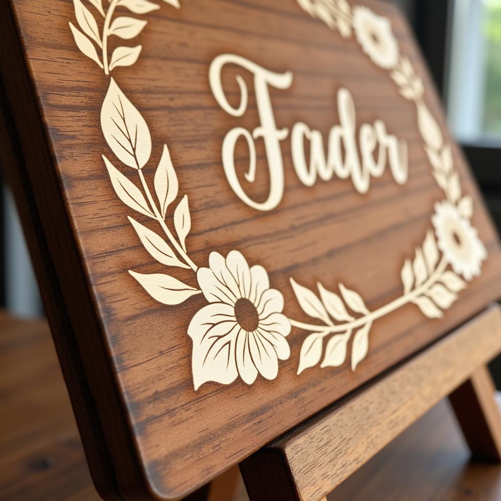 Laser Engraved Wood Sign