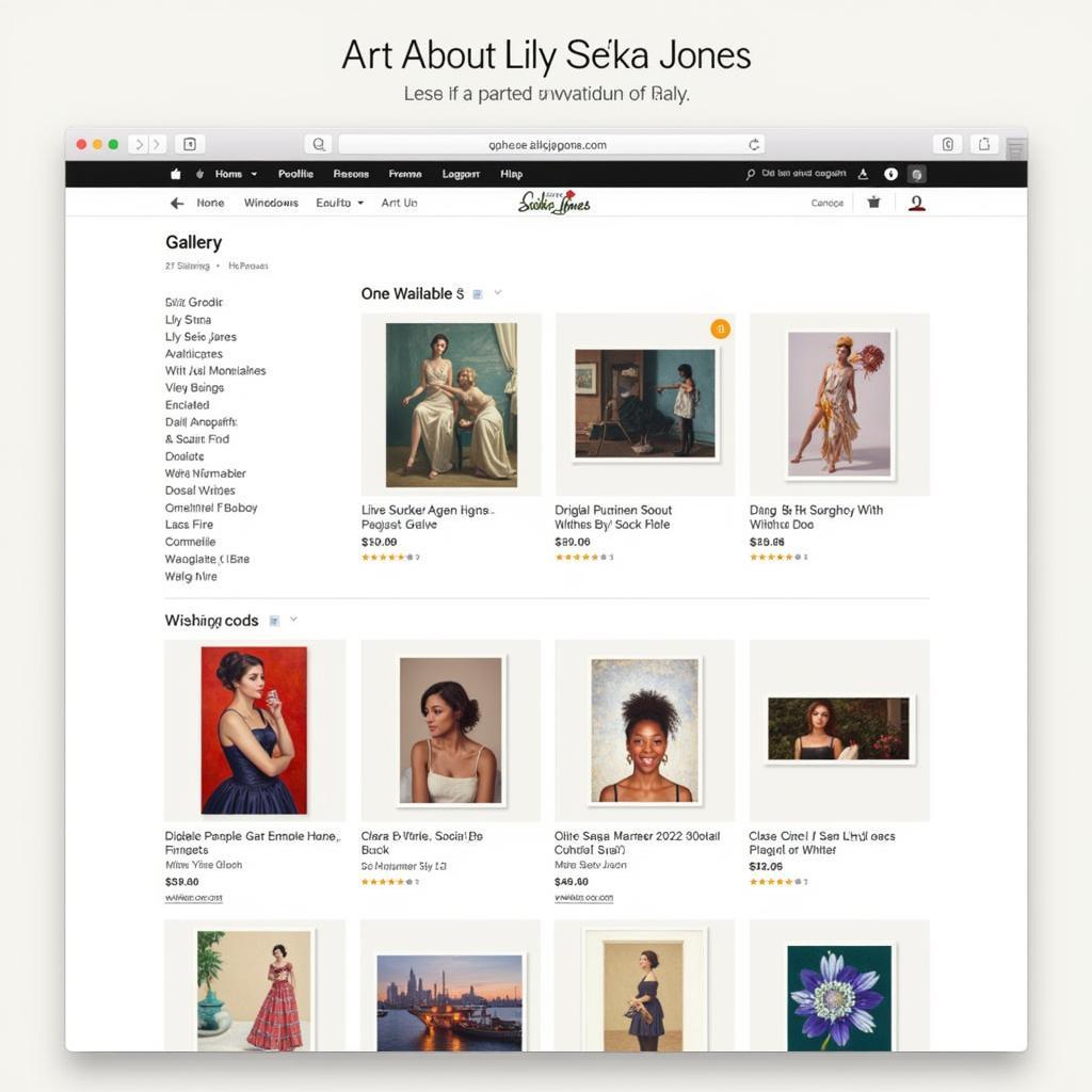 Lily Seika Jones Art displayed in an online gallery