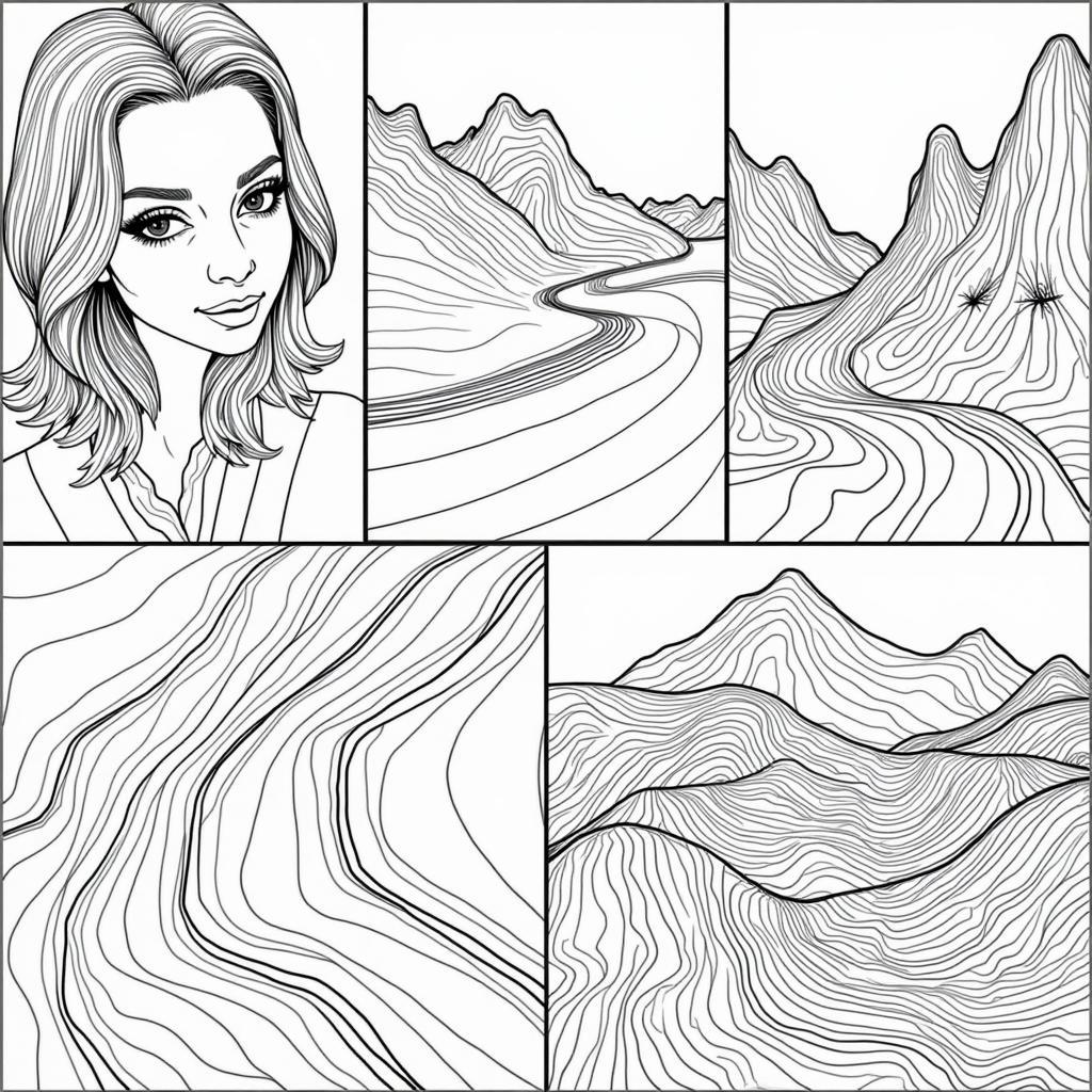 Digital Art Examples of Line Contrast