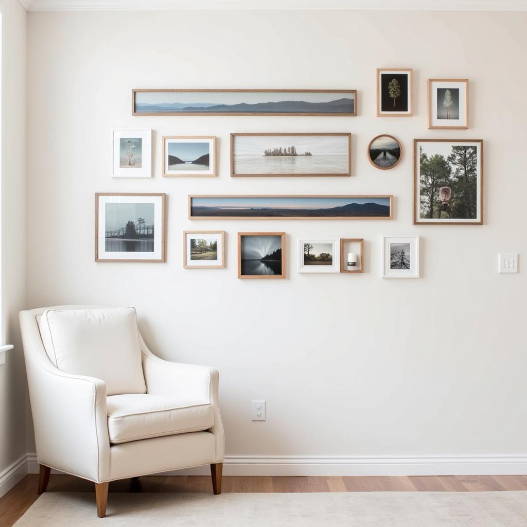 Long Horizontal Wall Art in a Gallery Wall