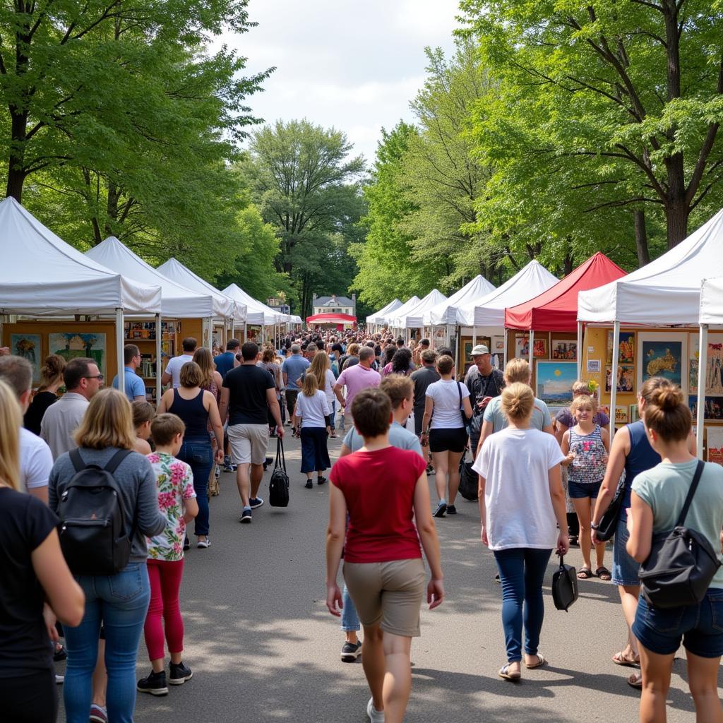 Vibrant Art Display at Marquette Outback Art Fair