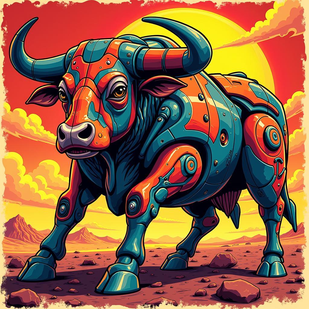 Mechanical Bull Album Cover - A stylized image of a mechanical bull, representing the band's continued evolution and experimentation.