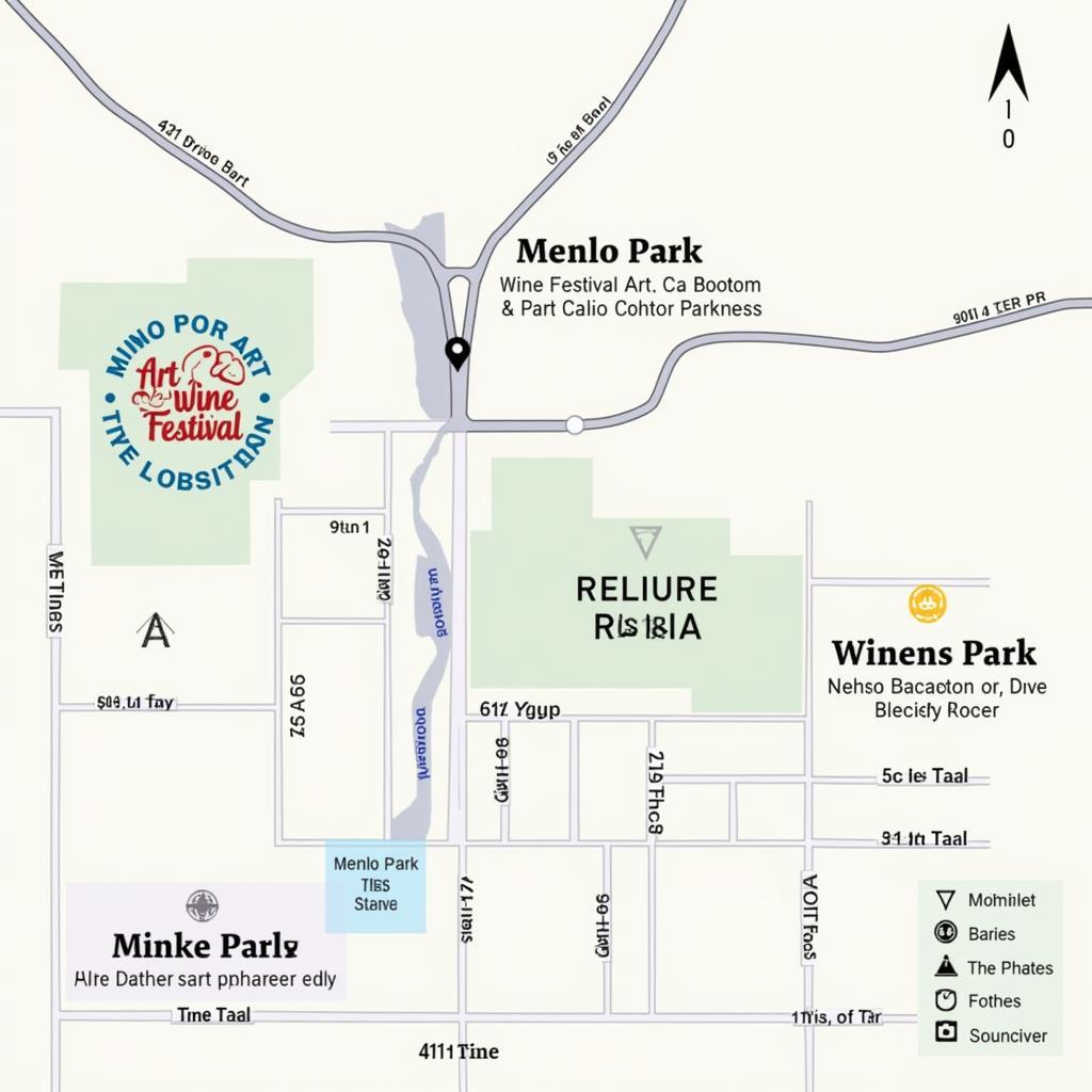 Map and Directions to Menlo Park Art & Wine Festival