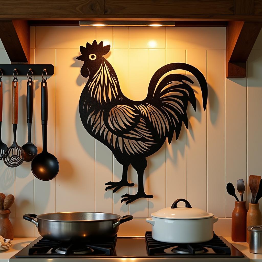 Metal Kitchen Wall Art: Farmhouse Style