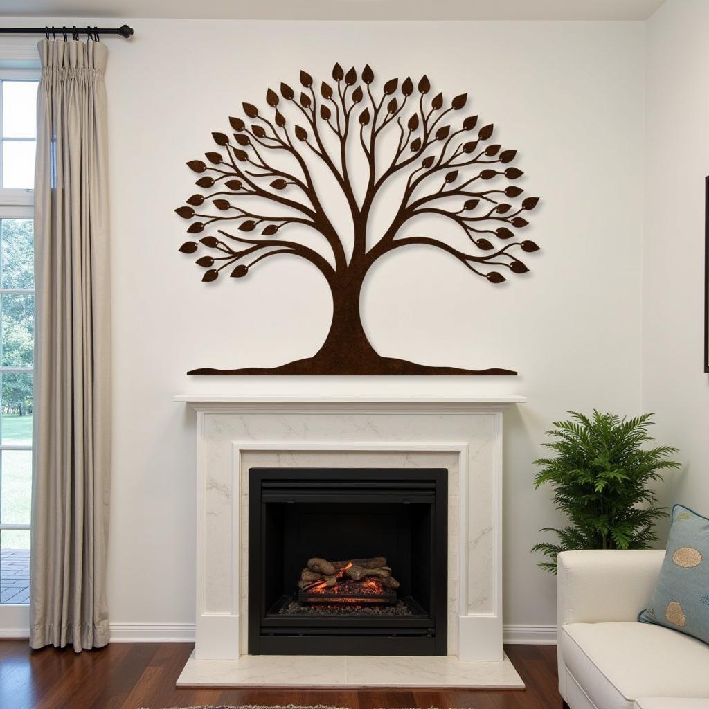 Metal Tree Art in Interior Design