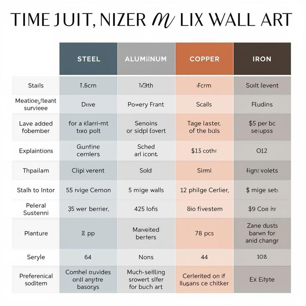 Metal Wall Art Materials Comparison