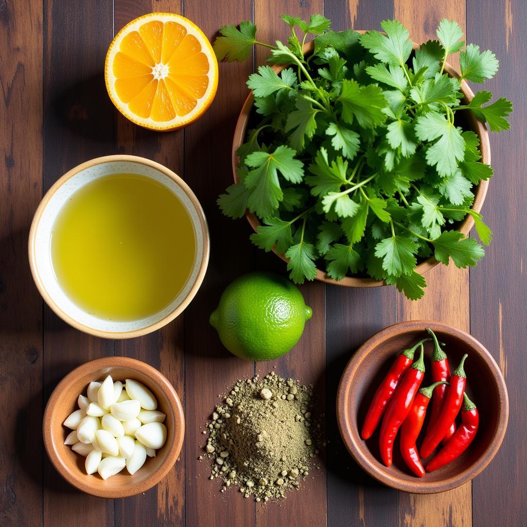 Ingredients for Asada Marinade