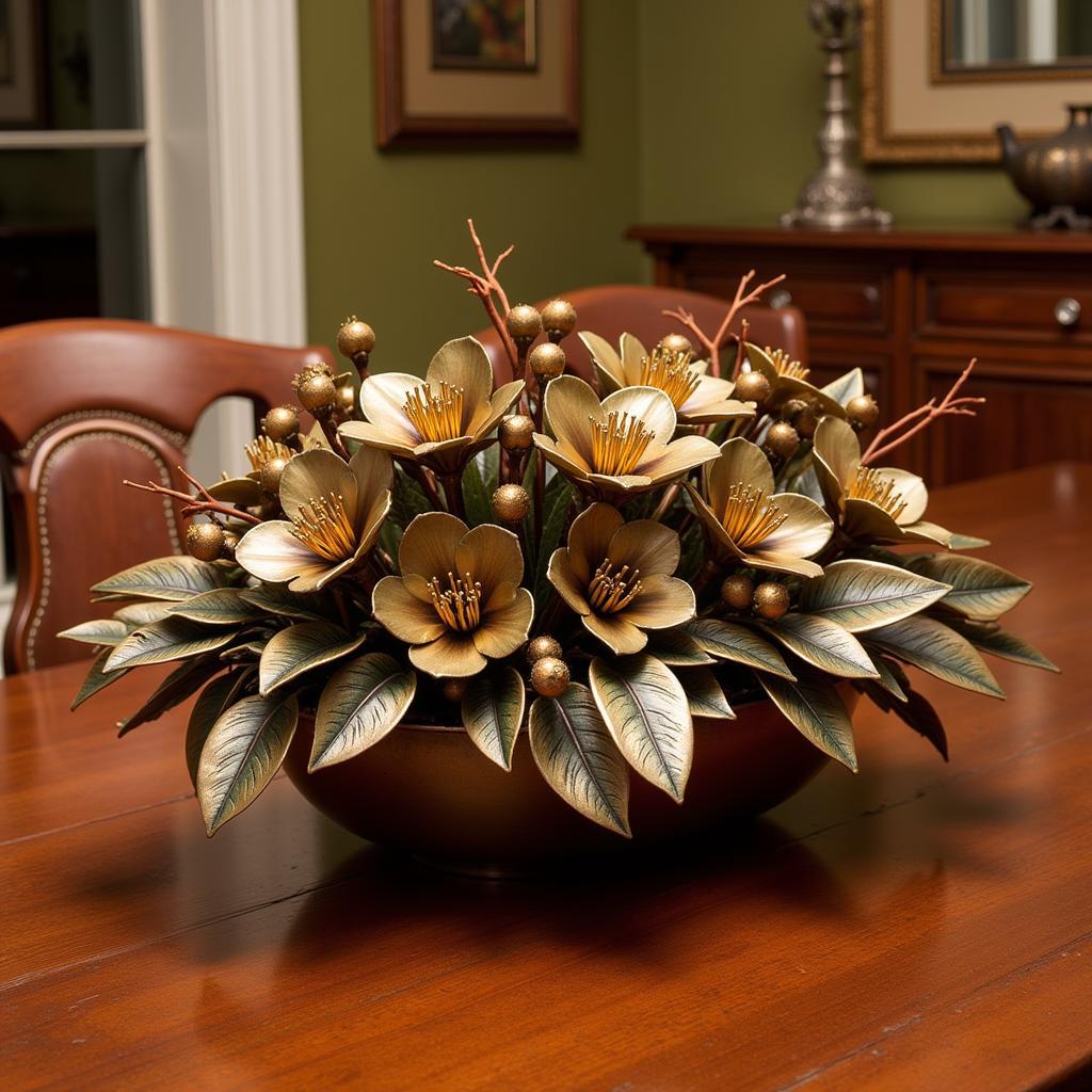 Bronze Floral Centerpiece by Michael Michaud