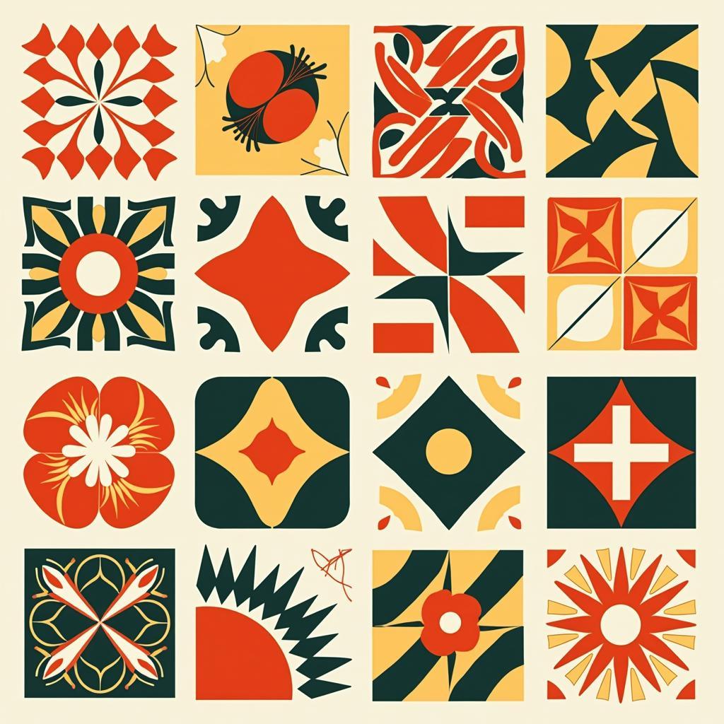 Mid Century Modern Geometric Patterns in Art and Design