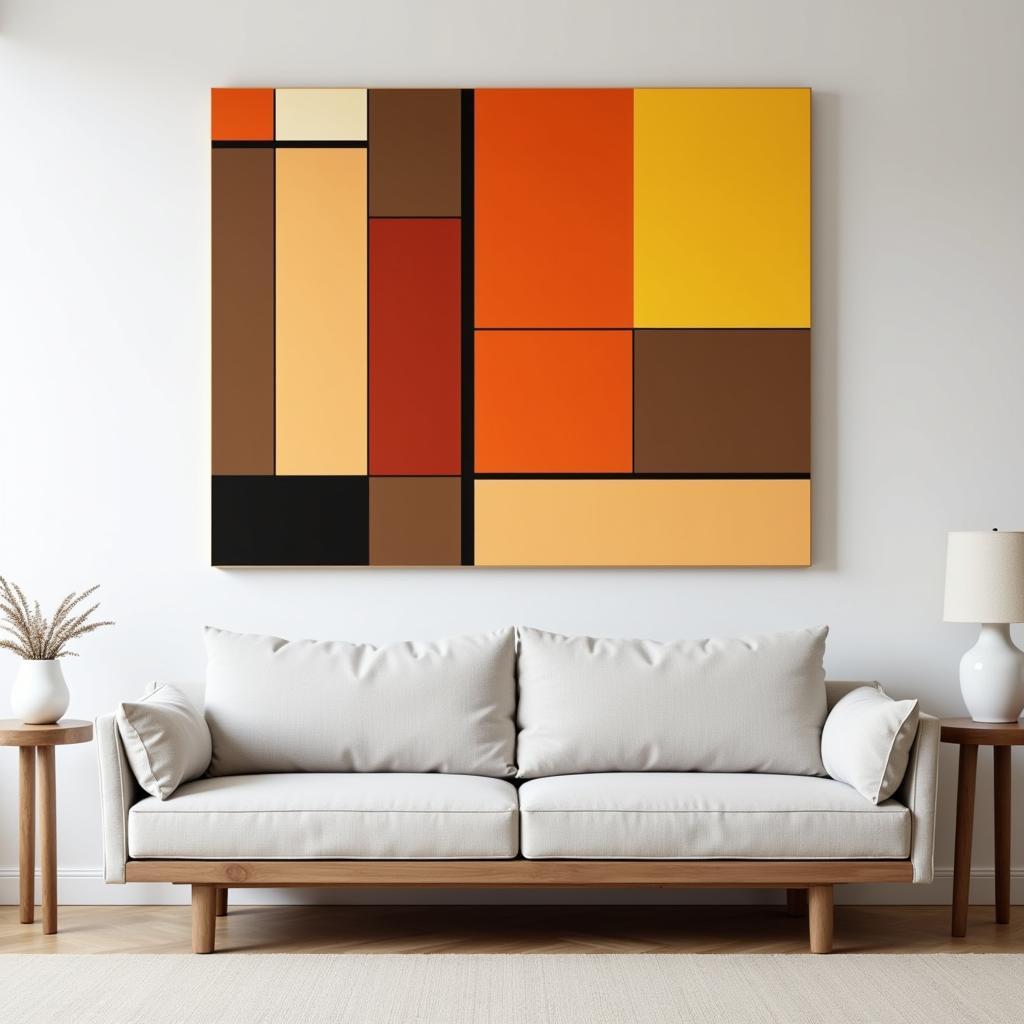 Mid-Century Modern Geometric Abstract Wall Art