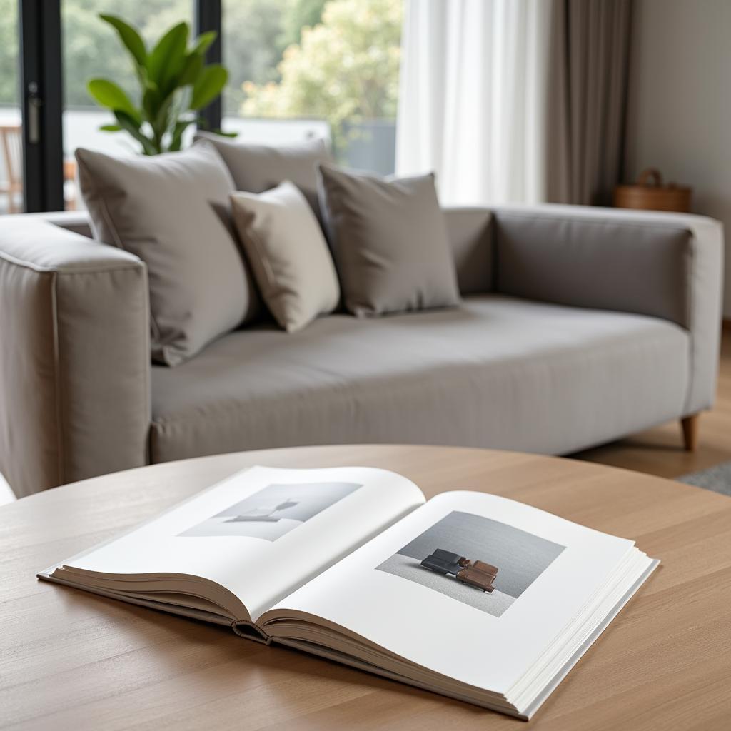 Minimalist Art Book Displayed on a Coffee Table