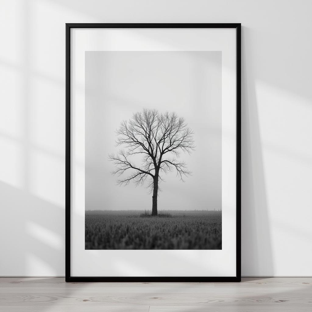 Minimalist Black and White Grey Photography Wall Art