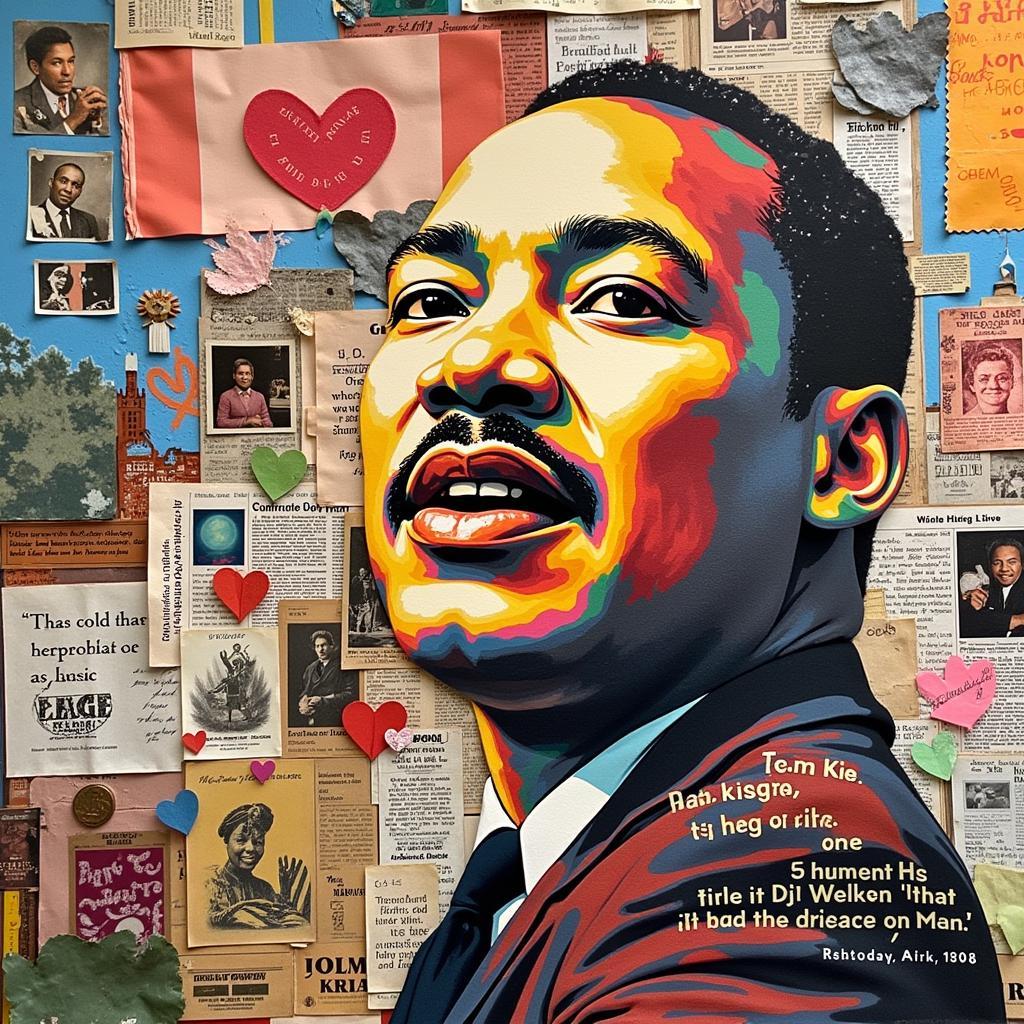 Collage representing Dr. King's dream