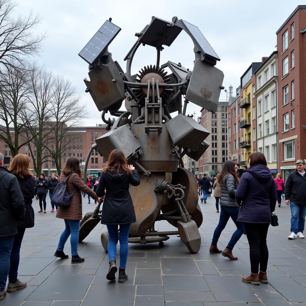 Interactive Mobile Sculpture in Urban Setting