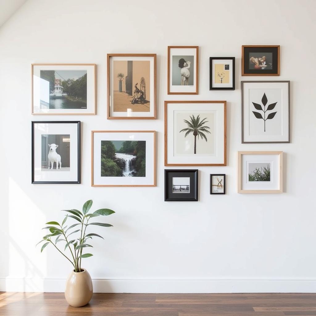 Modern Art Frames in a Gallery Wall Setting