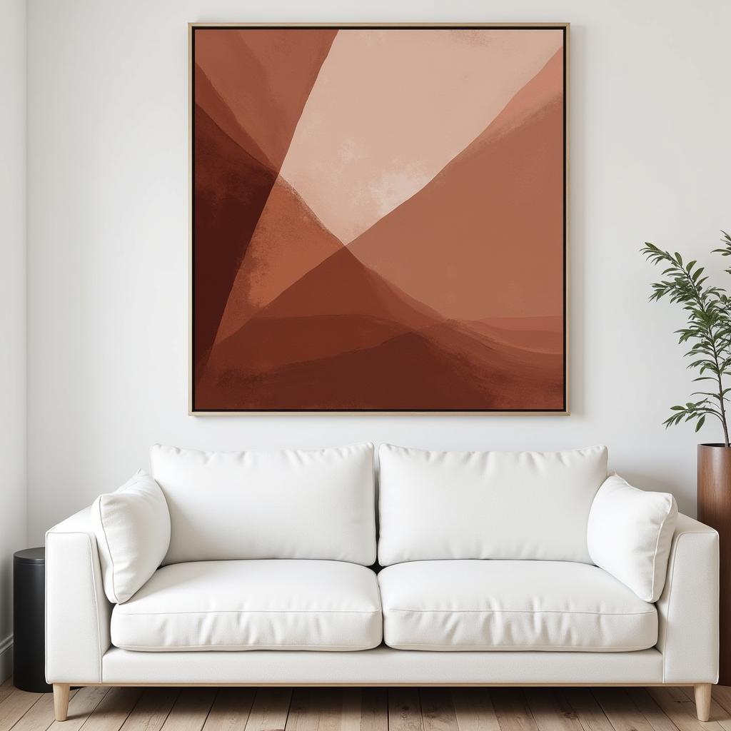 Modern Auburn Geometric Wall Art