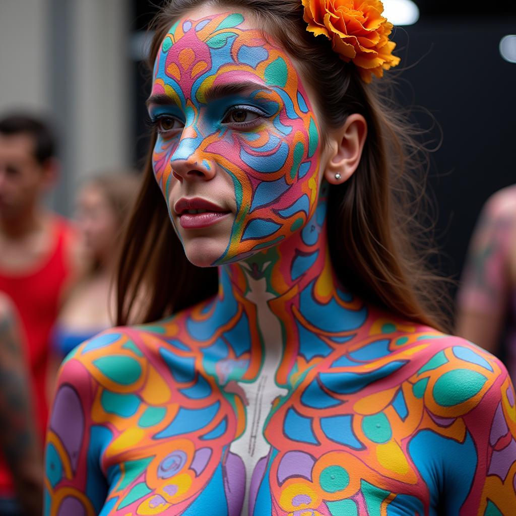 Modern Body Paint Festival Art