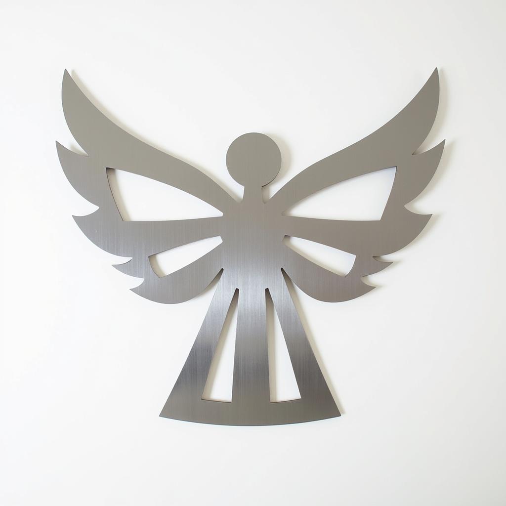 Modern Christmas Angel Wall Art with Metallic Finish