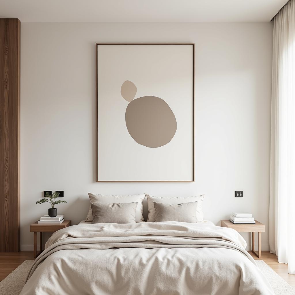 Modern Minimal Wall Art in a Bedroom