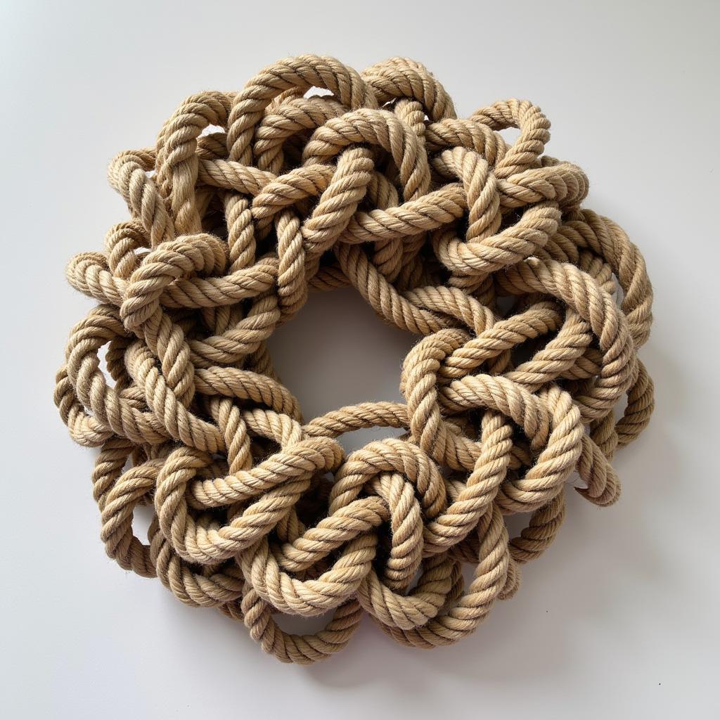 Modern Rope Sculpture: Abstract Form and Texture