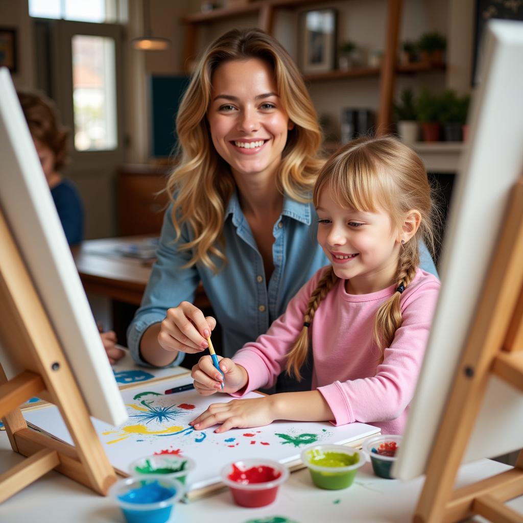 Mom and Me Painting Class