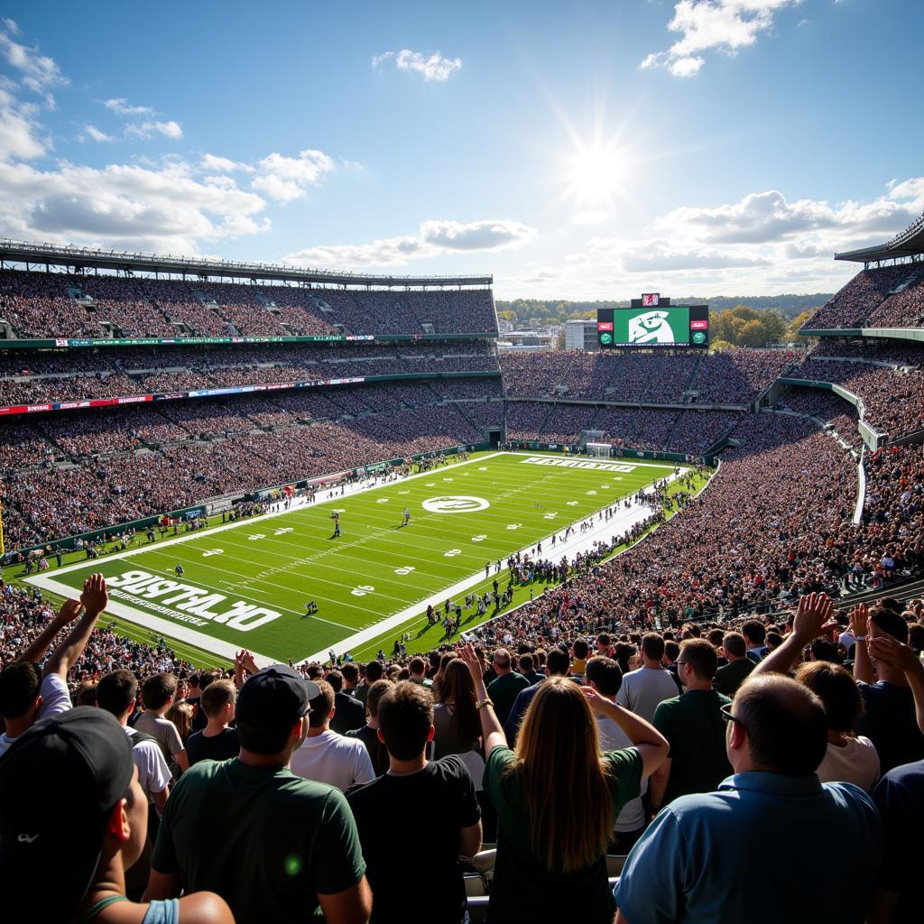 Panoramic MSU Stadium Wall Art