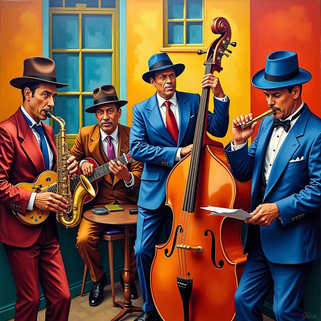 New Orleans Jazz Band Canvas Art