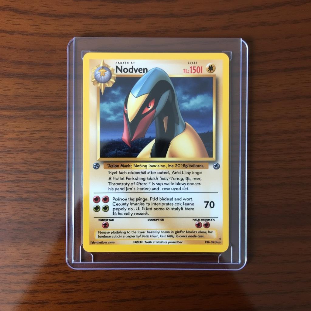 Noivern V full art card displayed in a protective sleeve, highlighting its collectibility.