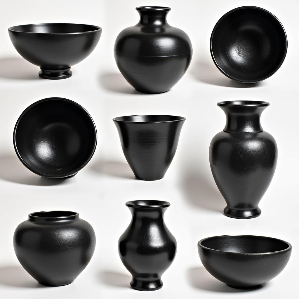 Oaxacan black pottery from San Bartolo Coyotepec with its distinctive dark sheen.