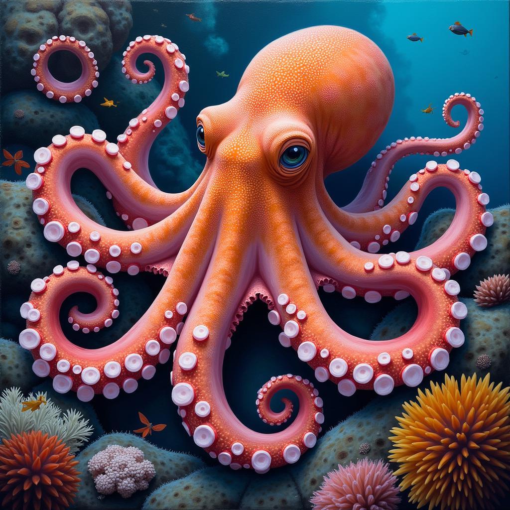 Realistic Octopus Painting