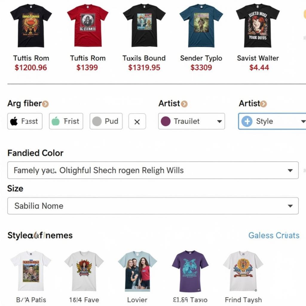 Navigating an Online Arte T-Shirt Sale