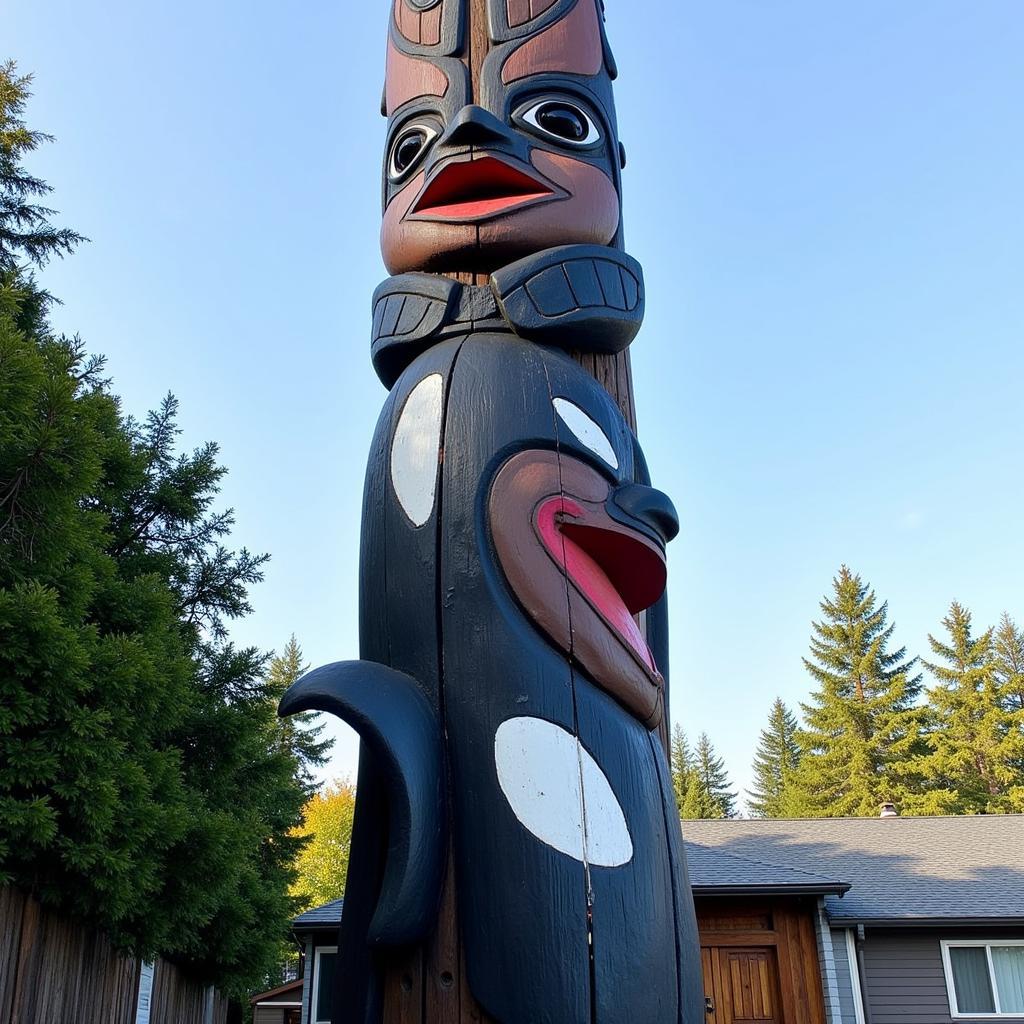 Orca Native American Totem Pole