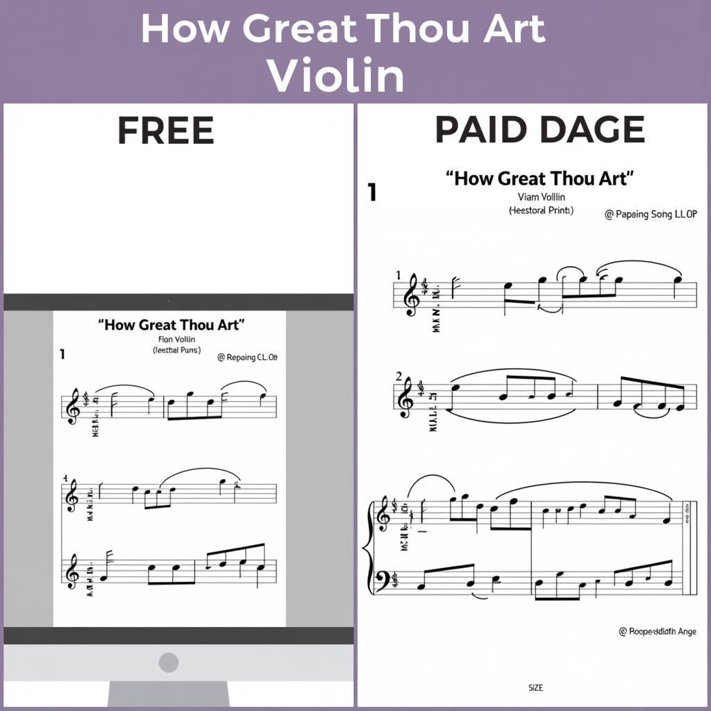 Paid vs. Free "How Great Thou Art" Sheet Music