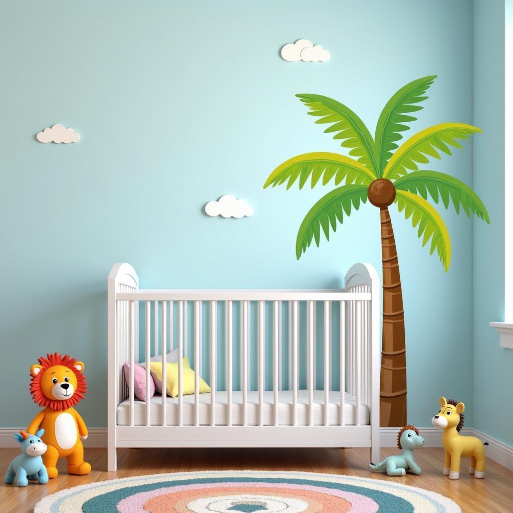 Palm Tree Decal for Nursery Decor